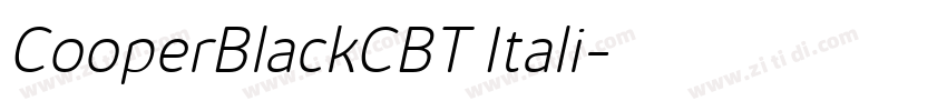 CooperBlackCBT Itali字体转换